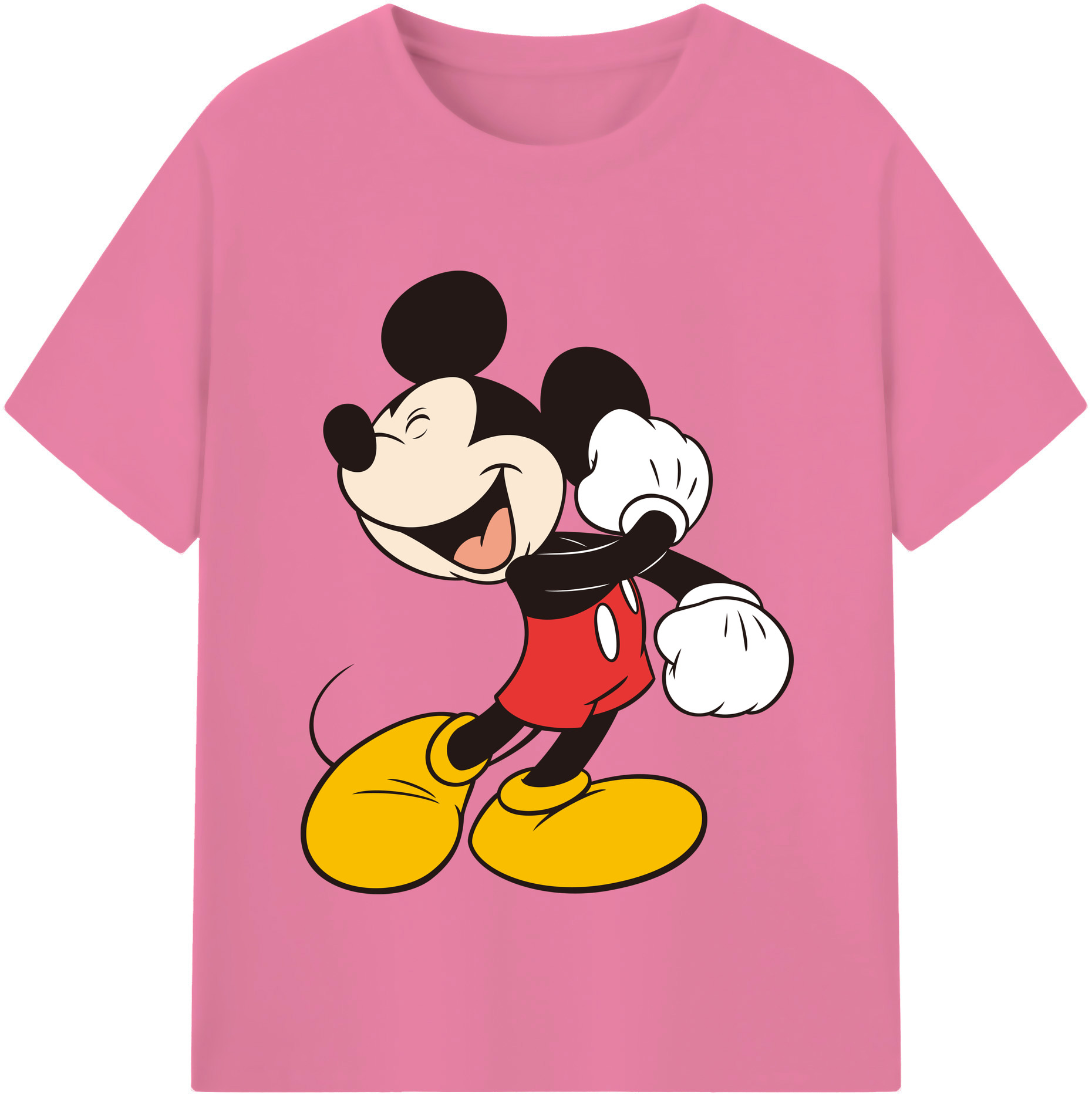 （画像用） ミッキーマウス Mickey Mouse 綿100％半袖Tシャツ（フロントプリント）